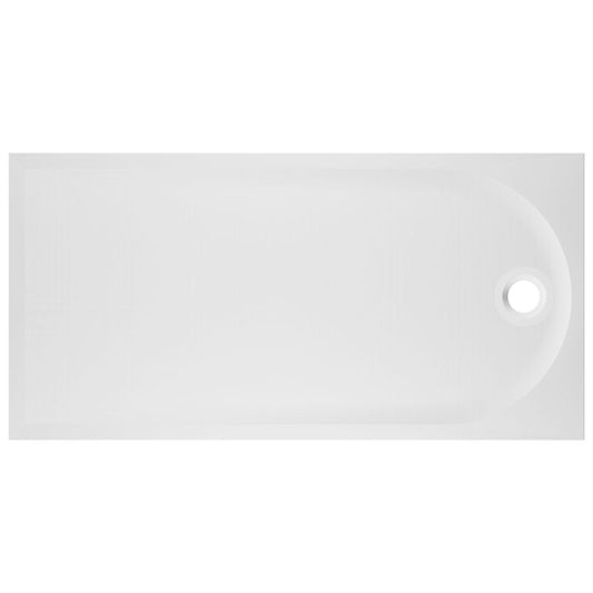 GoodHome Cavally rektangulært konglomeratbrusekar 80 x 160 x 3 cm hvid