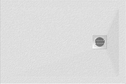 Konglomerat brusebund GoodHome Douro 120 x 90 x 2,8 cm hvid