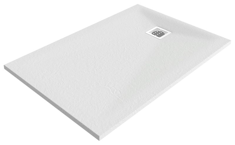 Konglomeratbrusebakke Douro 140 x 80 cm Hvid Mat
