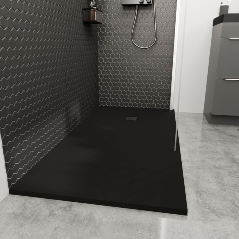Brodziskonglomerat 140 x 80 x 3 cm Sort Antiskrid