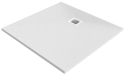Brodziskonglomerat 90 x 90 x 2,5 cm Hvid Skridsikker