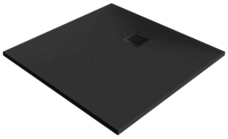 Brodzik konglomeratowy Douro 90x90 cm Sort Mat