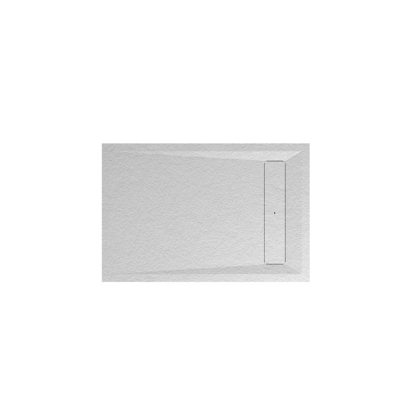 Rektangulært Brusebadskabinet Luiro 80 x 120 cm Hvid med Afløb