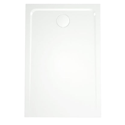 Brusebund Konglomerat Rektangulær 80x120x2,7 cm Hvid