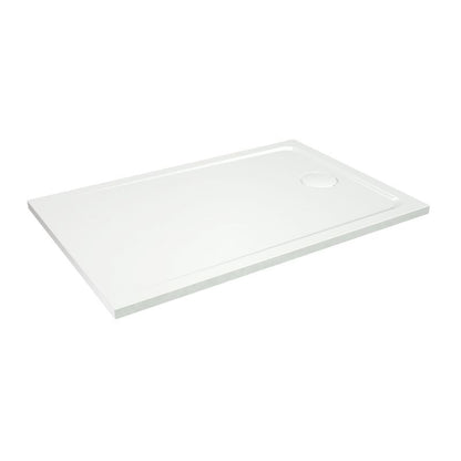 GoodHome Teesta rektangulært konglomeratbrusekar 90 x 120 x 2,7 cm hvid