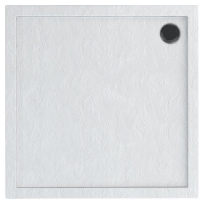 Akrylbrusebund Atla 90x90 cm Hvid Strukturel
