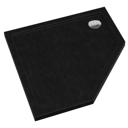 Akrylbrusebad Schedpol Atla 90x90 cm Sort Strukturel