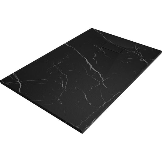 Rektangulært SMC brusekar Mexen Hugo 100 x 80 cm mat-sort stenkonstruktion 1 stk.