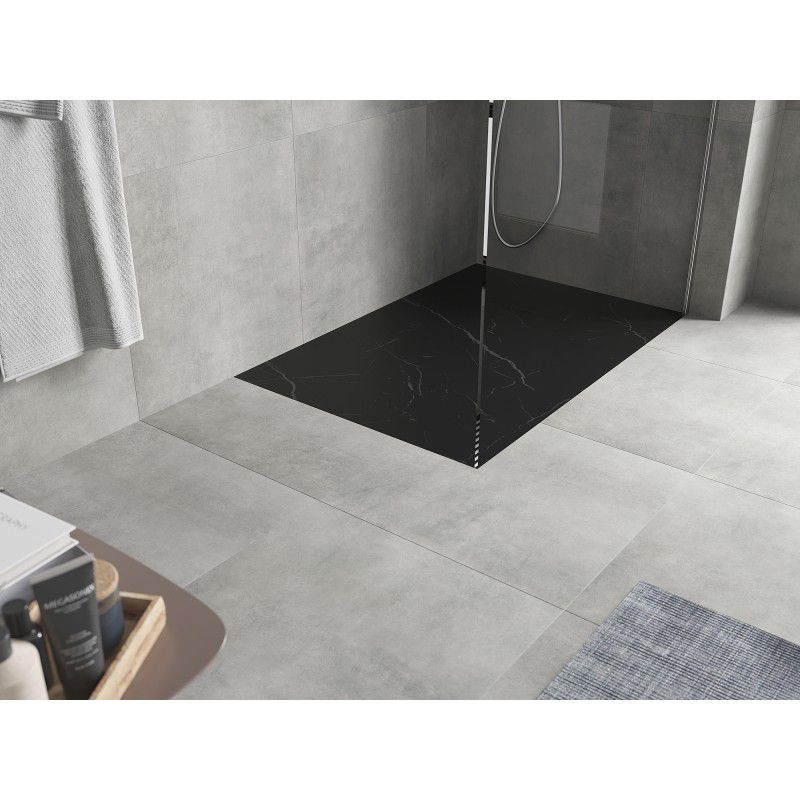 Rektangulært SMC brusekar Mexen Hugo 100 x 80 cm mat-sort stenkonstruktion 1 stk.
