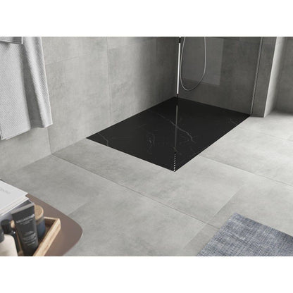 Rektangulært SMC brusekar Mexen Hugo 100 x 80 cm mat-sort stenkonstruktion 1 stk.