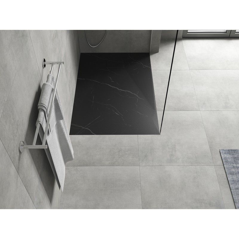 Rektangulært SMC brusekar Mexen Hugo 100 x 80 cm mat-sort stenkonstruktion 1 stk.