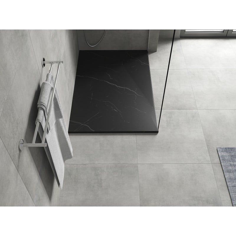 Rektangulært SMC brusekar Mexen Hugo 100 x 80 cm mat-sort stenkonstruktion 1 stk.