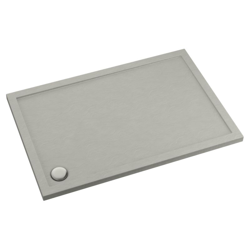 Akrylbrusebad Schedpol Atla 80x120 cm Beton Antiskrid