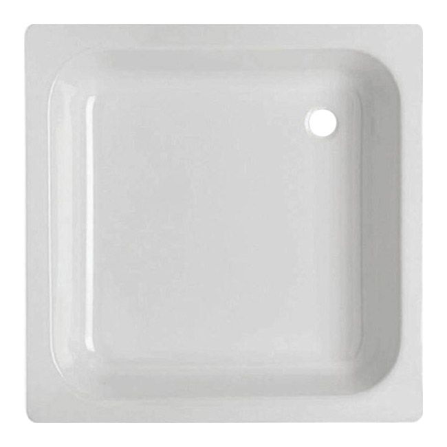 Stålbrusebund 90x90x14 cm Hvid | DC0901200M