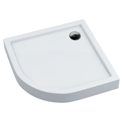 Akrylbrusebund Schedpol Lena New Halvrund 80x80 cm Hvid Glat R55