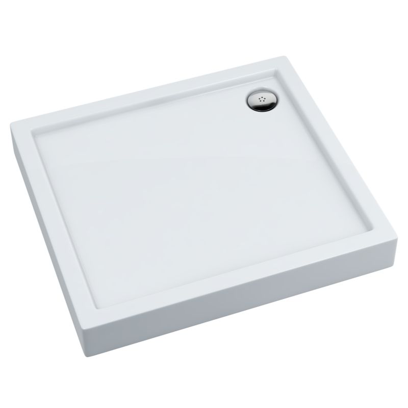 Akrylbrusebund Lena New 70x90x14 cm Hvid