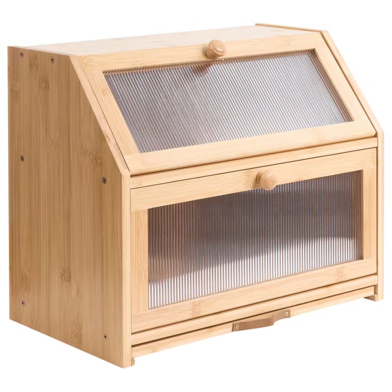 Brødkasse 2 Niveauer Bambus Natur 42x35 cm