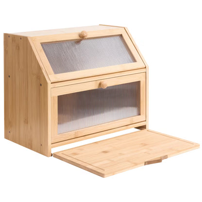 Brødkasse 2 Niveauer Bambus Natur 42x35 cm