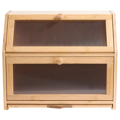 Brødkasse 2 Niveauer Bambus Natur 42x35 cm
