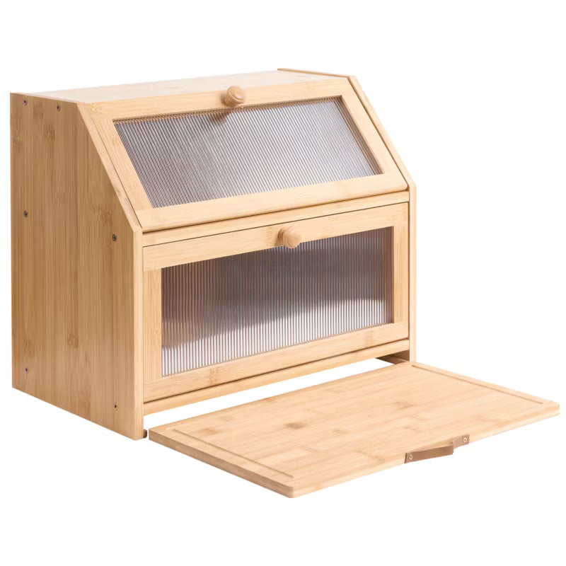 Brødkasse 2 Niveauer Bambus Natur 42x35 cm