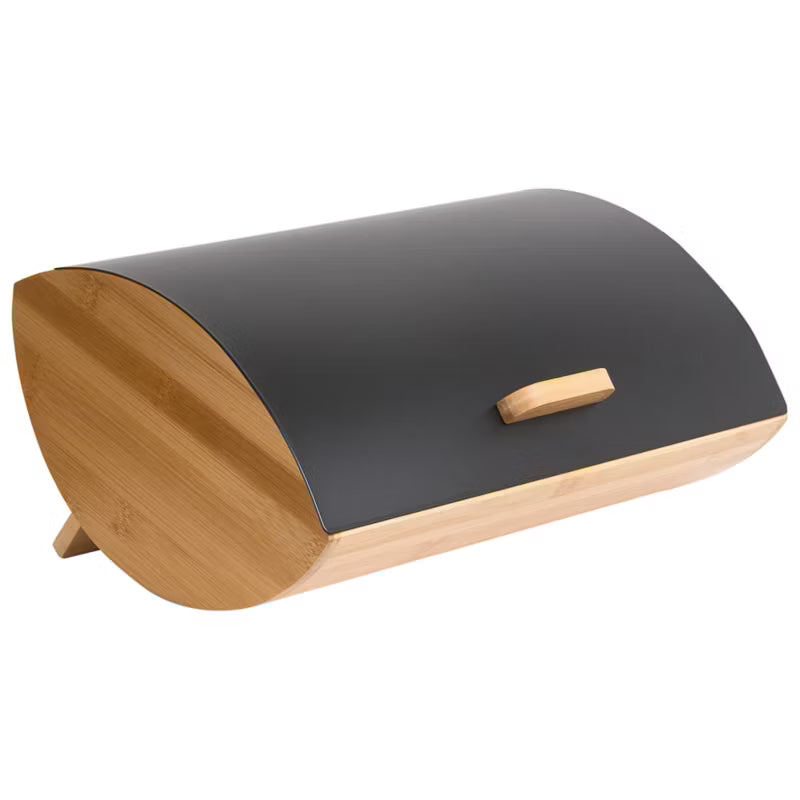 Brødkasse Bambus 36x16 cm Sort