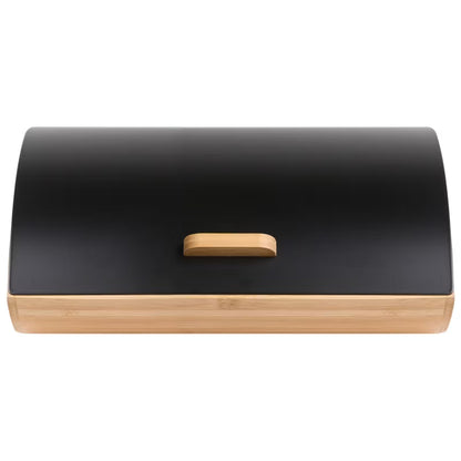 Brødkasse Bambus 36x16 cm Sort