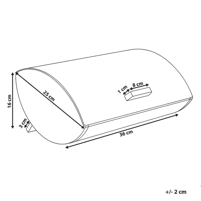 Brødkasse Bambus 36x16 cm Sort