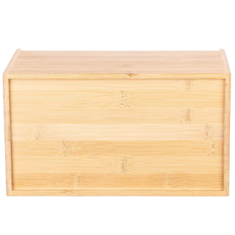 Brødkasse Bambus Stål 31x27,5x17,5 cm Sort