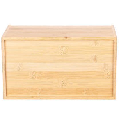 Brødkasse Bambus Stål 31x27,5x17,5 cm Sort