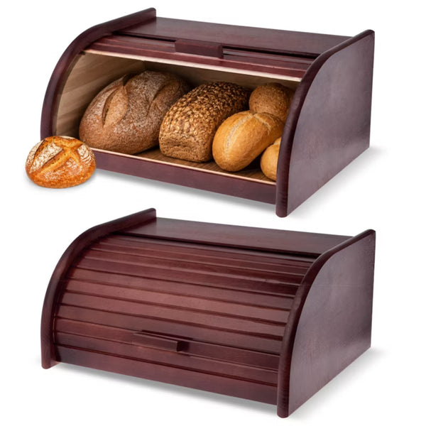 Brødkasse Træ 18,2x39,5 cm Natur