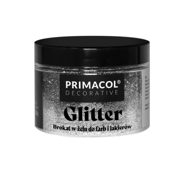 Primacol glitter til gelmaling 150 g sølv