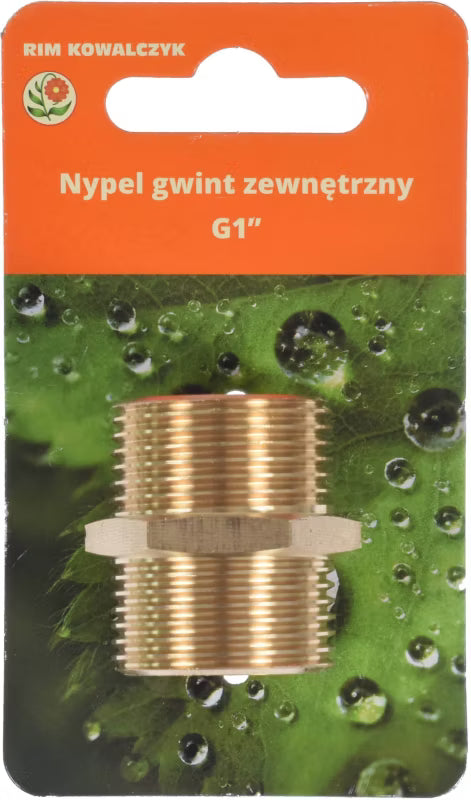 Brystnippel 1" Udvendigt Gevind Messing