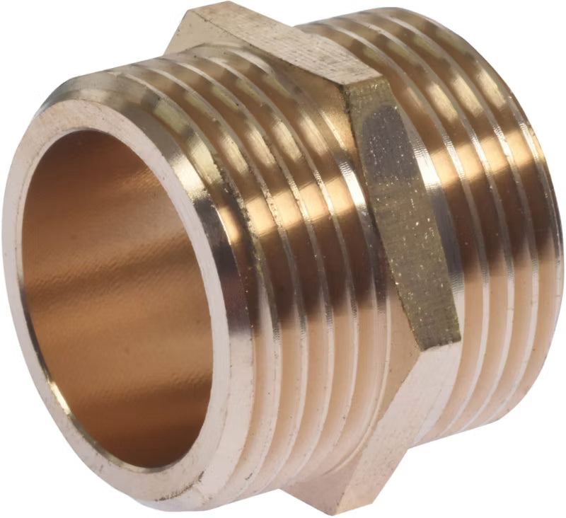 Brystnippel 3/4" Udvendigt Gevind Messing