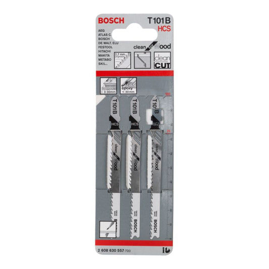 Bosch T101B 3PC NS klinger til metal, træ, glas og mursten