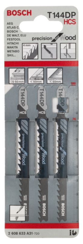 Bosch T144DP klinger til stiksav, 3 stk.