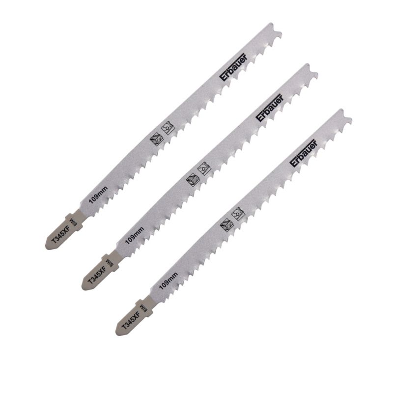 Erbauer klinger til træ og metal 3 - 10 mm, 3 stk.