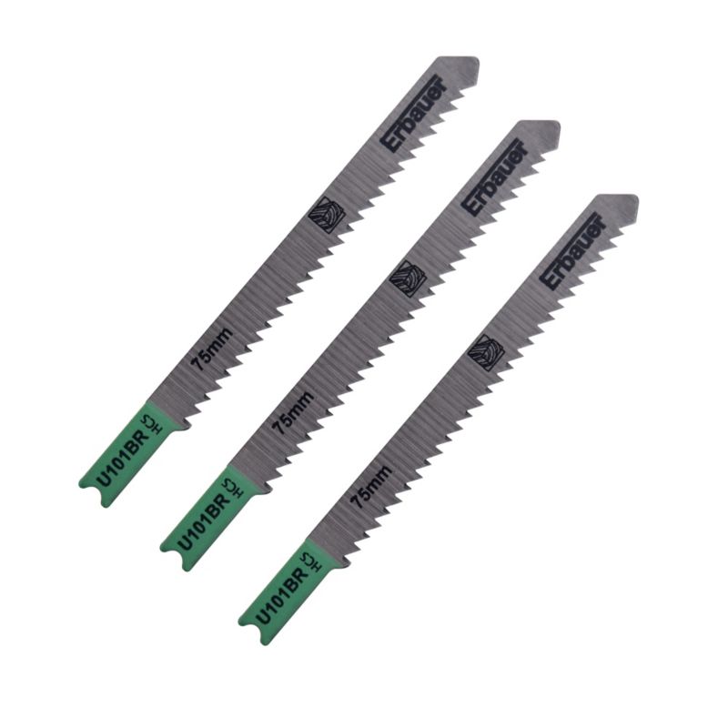 U-skaft stiksavklinge til træ Erbauer 3 - 30 mm, 3 stk.