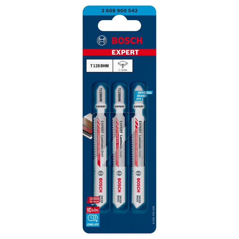 Bosch Expert T 128 BHM lamineret savklinge, 3 stk.