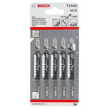 Bosch T144D bajonetsavklinger til stiksav, 5 stk.