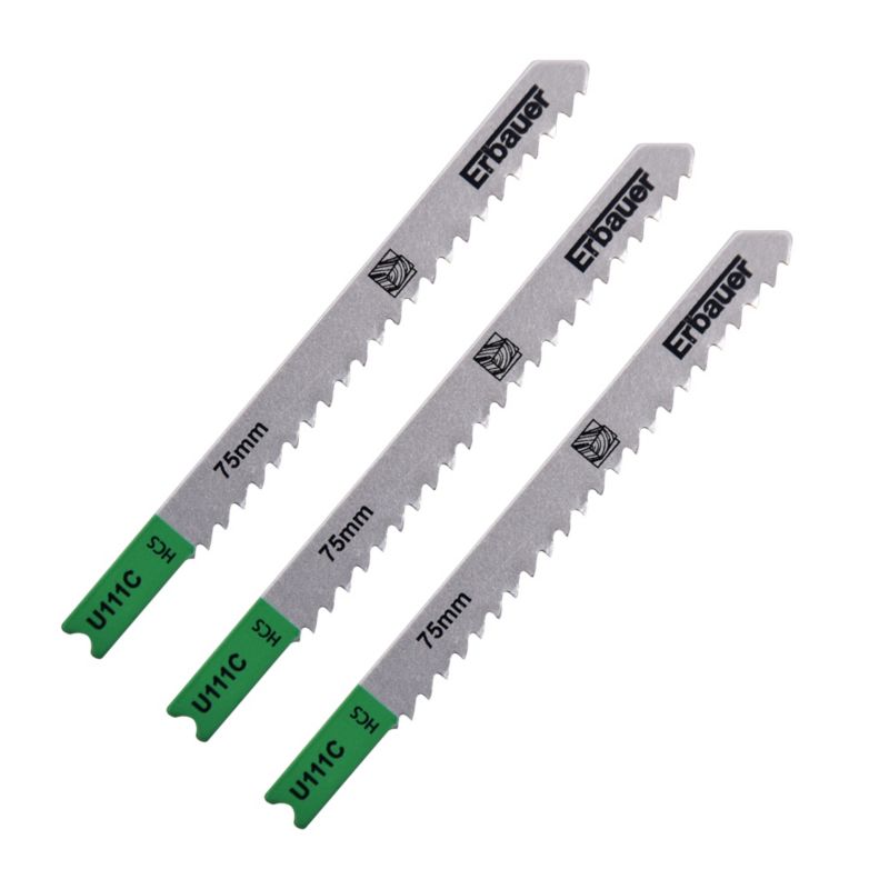 U-formet klinge til træ Erbauer 4 - 50 mm 3 stk.