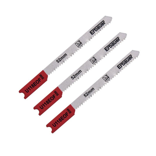 U-formet klinge til metal Erbauer 1,5 - 4 mm 3 stk.