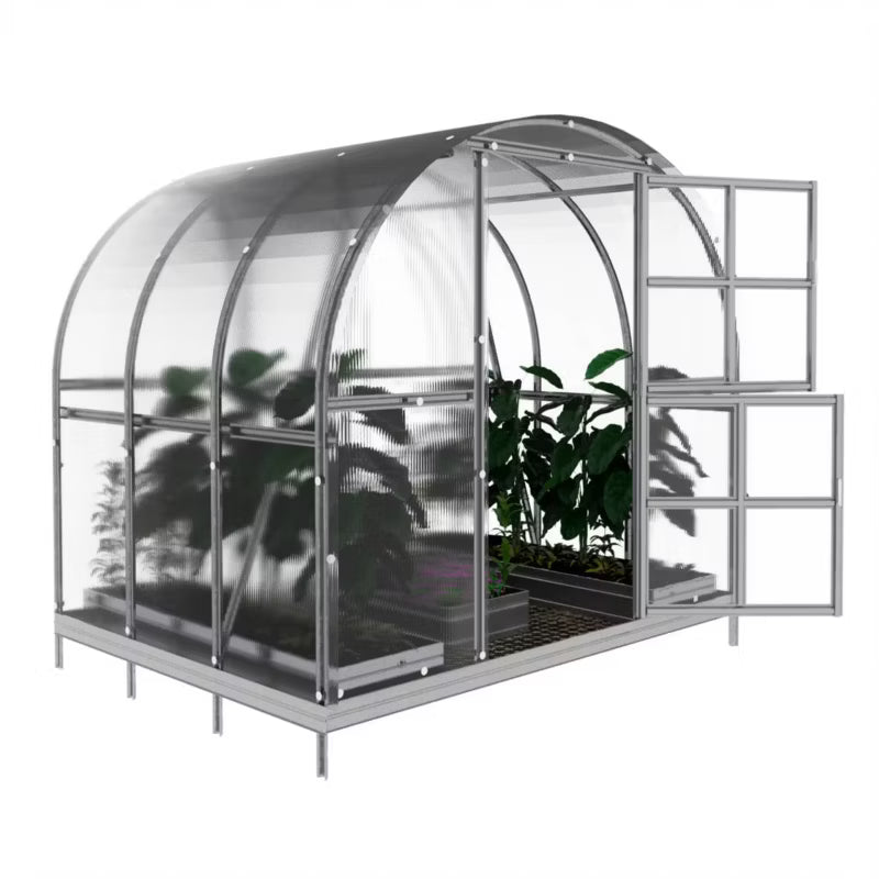 Bue Drivhus 3x2 m 6 mm Polycarbonat 6 m²