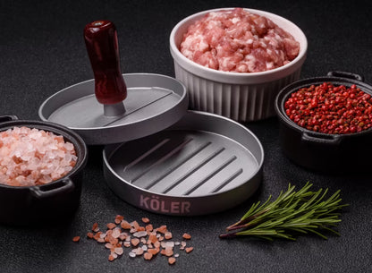 Burgerpresser 12x12 cm Grå med Non-Stick Belægning