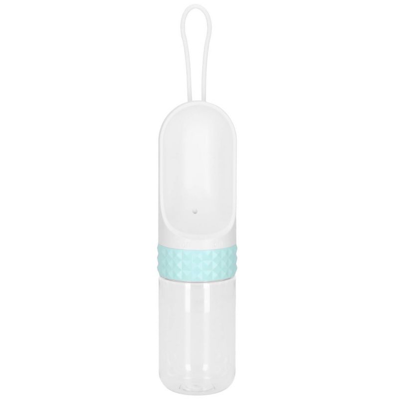 Springos rejseflaske til vand med drikkeskål til hund og kat 350 ml transparent 1 stk.