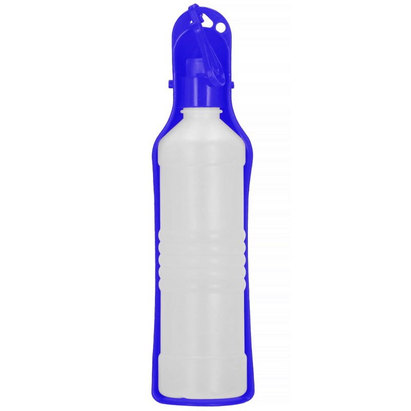 Rejseflaske til vand med drikkeskål til hund og kat Springos 250 ml mørkeblå 1 stk.