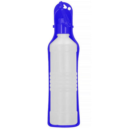 Rejseflaske til vand med drikkeskål til hund og kat Springos 250 ml mørkeblå 1 stk.