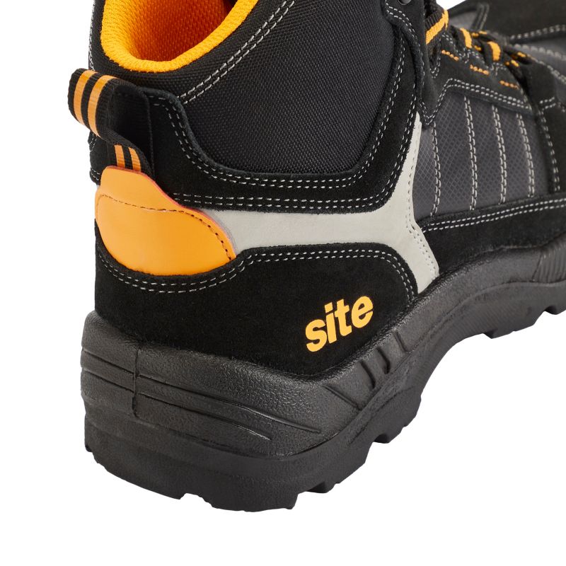 Site Rainhold S1P SRA sorte sikkerhedssko, størrelse 41