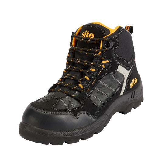 Site Rainhold S1P SRA sorte arbejdssko størrelse 44