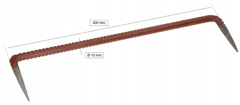 Byggeklamme 40 cm Stål