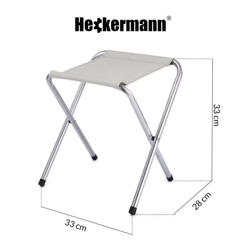 Campingbord 120x60 cm Sort med 4 Taburetter